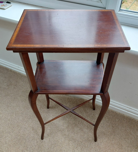 Antique edwardian inlaid lamp - edwardian,