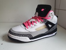 NIKE AIR JORDAN SPIZIKE GS UK 5.5 EU 39 GIRLS WOMENS WHITE PINK LEATHER TRAINERS