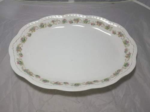 Vintage large meat plate - meat,