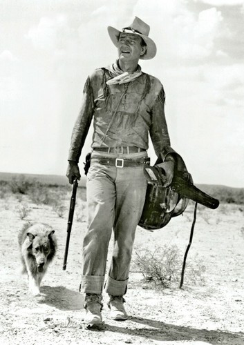 John wayne cowboy legend - cowboy, bw