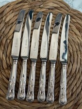 6 Silver Plate Kings Pattern