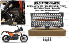 Black Radiator Guard Fit "For KTM Adventure 250/390, Adventure 390 X/R (2025)"