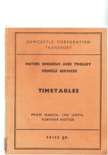 Newcastle Corporation Transport bus timetable 1958 (COPY)