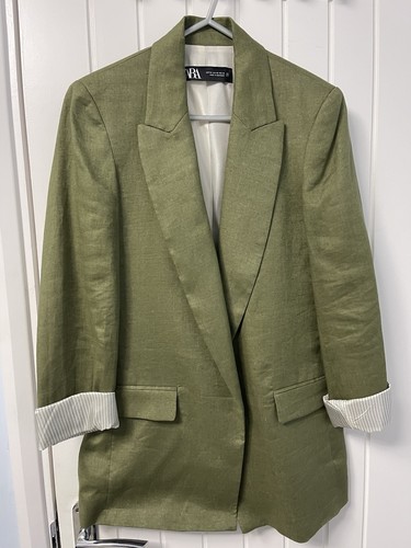 Zara women linen blend blazer - zara,