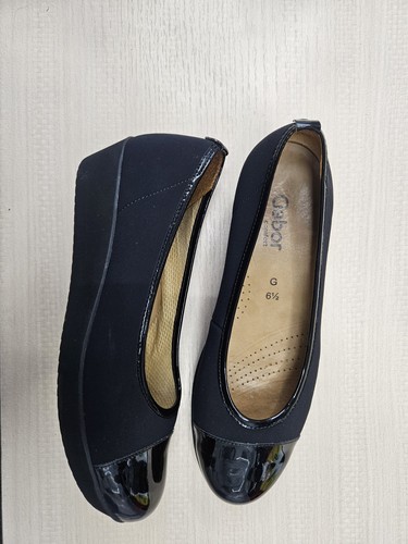 Gabor comfort black wedge - gabor,