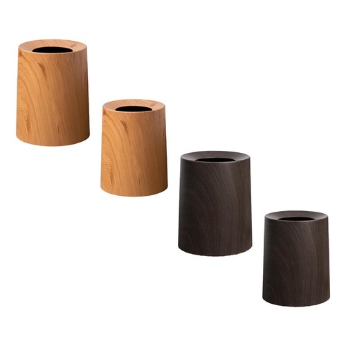 Wood grain trash can without - wood,