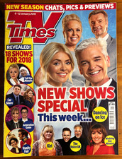 TV TIMES 6/1/2018 TORVILL & DEAN Holly Willoughby OLLY MURS Sarah Lancashire