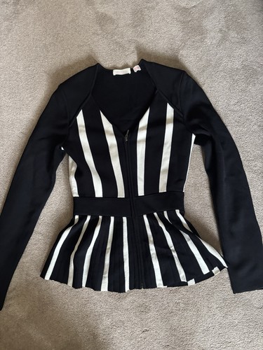 Fitted black white - black,