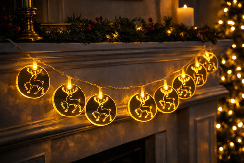 Reindeer string garland led - string,