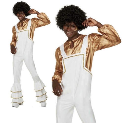 70s white disco suit saturday - white,