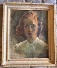 1940s Vintage Oil Portrait