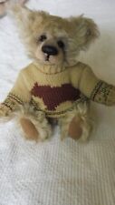 OoaK Mohair needle felted one of a kind bear by Olsen Designs Toby with jumper