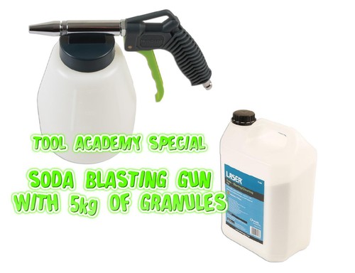 Soda blasting cleaning gun - cleaning,