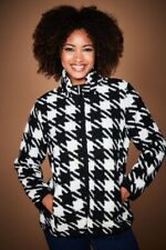 Bon Marche Dogstooth Print Teddy Fleece Zip Thru Jacket  Size 10 New Rrp £26