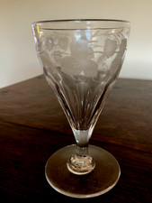 Georgian Acid Etched Toaster Glass / Rummer