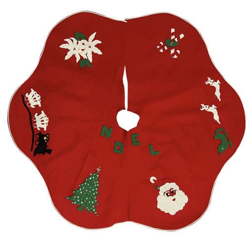 Vtg felt christmas tree skirt - vtg,