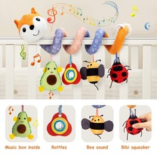 Baby Activity Spiral Hanging Toy For Pushchair Pram Stroller Bedding Car UK