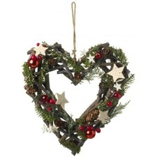 Berry and Twig Heart Wreath