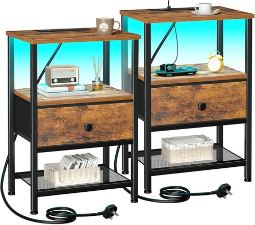Amhancible bedside table set - table,
