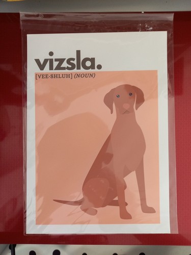 Vizsla dog print - dog, with