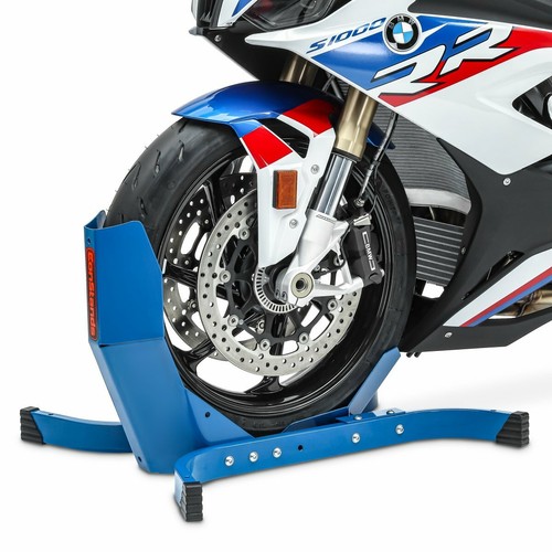 Motorcycle wheel chock front