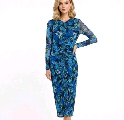 Whistles blue floral ruched - whistles,