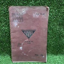 Rare Alvis catalogue of spare parts SA 31.48 hp cars Coventry Mancave Garage