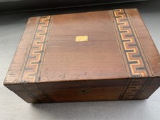 Victorian Hardwood Writing Box with Marquetry Inlay. Circa 1880