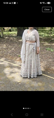 Indian lehnga off white - white, with