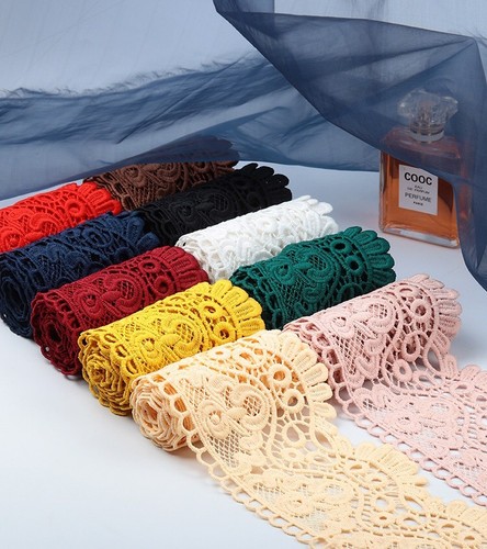 Embroidered venise lace edging - lace,