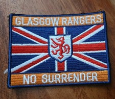  Scottish GLASGOW RANGERS Fc Union flag football Fans Shirt Badge/patch Scotland