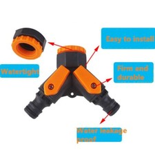 For Garden Tap 2 Way Green Home Patio Hose Pipe Splitter Connector Adaptor