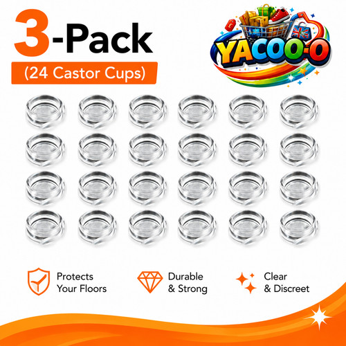 Pack large castor cups - cups, –