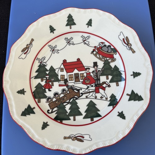 Masons christmas village plate - masons,