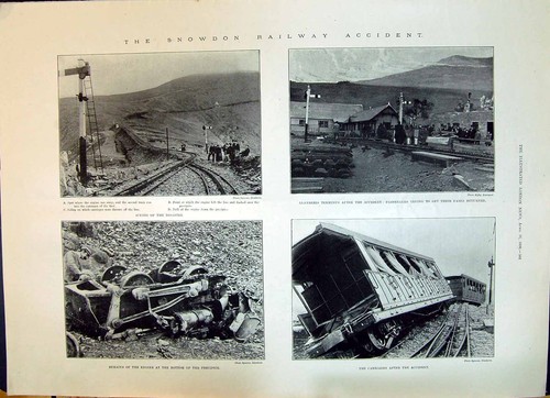 Print 1896 snowdon railway - snowdon,