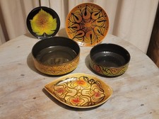 Collection Of Poole Pottery Aegean ware, 5 items, free P&P
