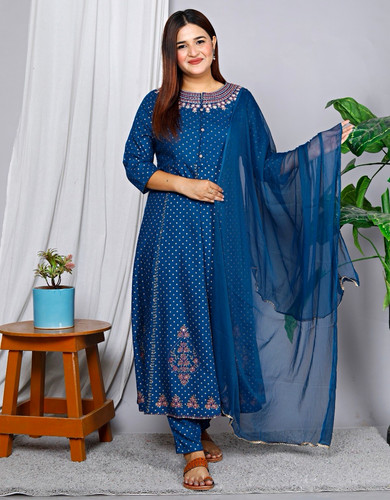 Women blue salwar kameez - women’s,