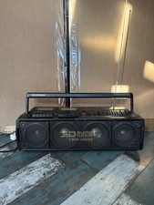 Hitachi 3D Super Woofer TRK-3D80E Boom Box Ghetto Blaster Tape Decks Don't Work