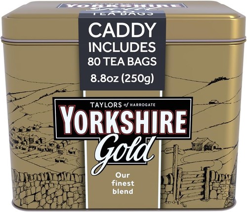 Yorkshire gold tea caddy - tea, 80