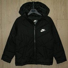 Nike Boys Black Hooded Puffer