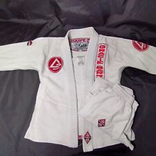 Gracie Barra GB Jiu Jitsu BJJ Gi Kimono Top and Pants Youth Y4 White GBY4W#01