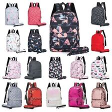 Backpack Rucksack Boys Girls Retro  School College Travel Laptop Canvas Bag UK