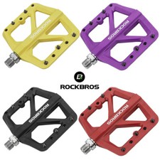 RockBros MTB Road Bike Pedals Bicycle 4 Bearings Nylon Pedals Ultralight 9/16''