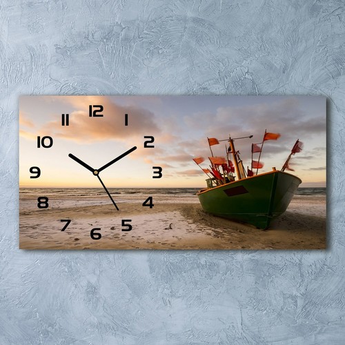 Glass wall clock - glass,