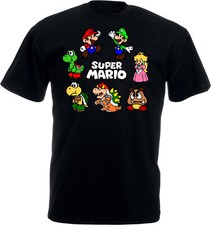 Super Mario T-shirt, Super Mario Characters Shirt, Unisex Adults Kids Tee Top
