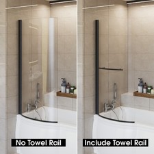 Curved P Shape Shower Bath