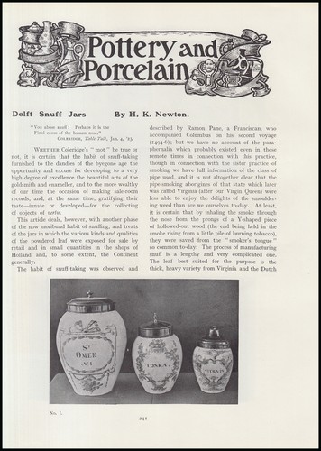 Delft snuff jars - jars, decorated