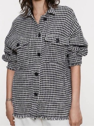 Zara black white - white, tweed