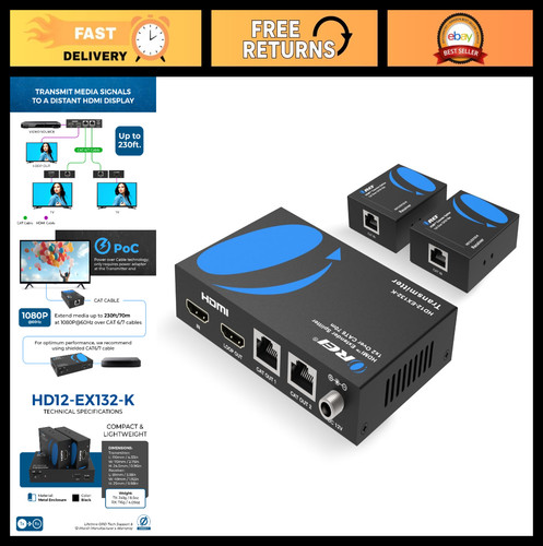 Hdmi extender splitter 1x2 - hdmi,