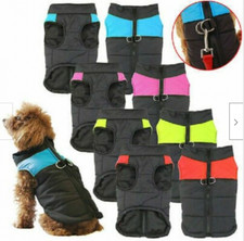 Warm Pet Dog Coats Jacket Outdoor Clothes Waterproof Winter Vest Puppy Coat UK